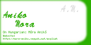 aniko mora business card